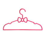 28 CM Set of 10 Plastic Hangers for Kids Heavy Duty and Space Saving Clothes Hangers with Non Slip Grooves for Children and Toddler Clothes Purple - Image 2