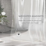 178 CM X 183 CM Waterproof Bathroom Shower Curtain with Rings Premium Vinyl Long Shower Curtains Washable and Water Resistant - Image 4