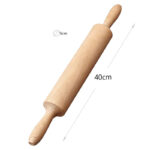 Wooden Rolling Pin with Handles Kitchen Rolling Stick Pie Dough Roller for Baking Pastry Pizza Cookies and Pie - Image 3