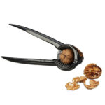 16 CM Aluminum Walnut and NutCracker Clip Multifunctional Pliers to Remove Hard Shell for Walnuts Hazelnuts Almonds and Chestnuts Black