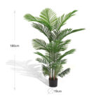 180 CM Artificial Palm Tree Fake Palm Plant Faux Tree for Home Decor Office Hotel Indoor and Outdoor Decoration 1 Piece Green - Image 3