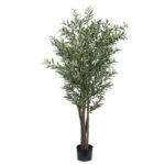 2 M Artificial Olive Tree Fake Olive Plant Faux Tree for Home Decor Office Hotel Indoor and Outdoor Decoration 1 Piece Green
