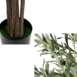2 M Artificial Olive Tree Fake Olive Plant Faux Tree for Home Decor Office Hotel Indoor and Outdoor Decoration 1 Piece Green - Image 4