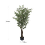 2 M Artificial Olive Tree Fake Olive Plant Faux Tree for Home Decor Office Hotel Indoor and Outdoor Decoration 1 Piece Green - Image 3