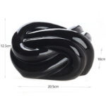 21 CM Ceramic Tissue Box Holder Modern Creative Irregular Shaped Tissue Box for Living Room Bedroom and Table Decoration 1 Piece Black - Image 3