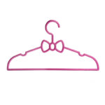 28 CM Set of 10 Plastic Hangers for Kids Heavy Duty and Space Saving Clothes Hangers with Non Slip Grooves for Children and Toddler Clothes Purple - Image 2