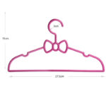 28 CM Set of 10 Plastic Hangers for Kids Heavy Duty and Space Saving Clothes Hangers with Non Slip Grooves for Children and Toddler Clothes Purple - Image 4