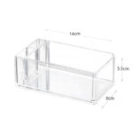 3 Compartments Clear Acrylic Cotton Pads Holder Storage Box and Vanity Organizer for Cotton Swabs and Q Tips 1 Piece - Image 3