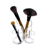 3 Compartments Clear Acrylic Multipurpose Organizer Display Stand Storage Holder for Makeup Brushes Lipstick Eyebrow Pencil and Hair Combs 1 Piece - Image 2