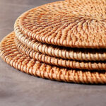 30 CM Handmade Round Rattan Placemat Heat Resistant Table Pad for Dining Table and Kitchen Countertop 1 Piece - Image 4