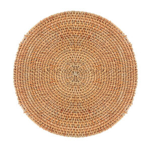 35 CM Handmade Round Rattan Placemat Heat Resistant Table Pad for Dining Table and Kitchen Countertop 1 Piece