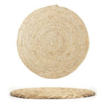 38 CM Handmade Wicker Woven Round Placemat Heat Resistant Table Pad for Dining Table and Kitchen Countertop 1 Piece - Image 4