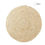38 CM Handmade Wicker Woven Round Placemat Heat Resistant Table Pad for Dining Table and Kitchen Countertop 1 Piece - Image 3
