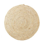 38 CM Handmade Wicker Woven Round Placemat Heat Resistant Table Pad for Dining Table and Kitchen Countertop 1 Piece