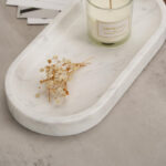 4 Pieces Resin Decorative Bathroom Accessories Set Bath Accessory Kit with Toothbrush Holder Liquid Soap Dispenser Cotton Swab Jar and Tray Beige - Image 4