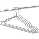 40 CM Set of 10 Non Slip Rubber Coated Metal Hangers with Stainless Steel Hooks Ultra Thin and Space Saving Organizer Clothes Hangers Gray