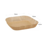50 Pieces Air Fryer Disposable Baking Paper Sheets Fryer Liners for Air Fryers Microwaves Pans Toasters - Image 3