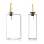 500 ML Borosilicate Glass Oil and Vinegar Dispenser Bottle with Leakproof Spout Perfect for Olive Oil Sesame Oil Vinegar and Soy Sauce 1 Piece