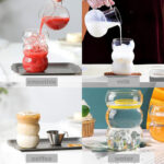 300 ML Drinking Glass Jar with Wooden Lid and Glass Straw Tumbler Glass for Iced Coffee Juice Cocktail Beer and Cold Beverages 1 Piece - Image 4