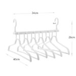 6 in 1 Multi Hangers with 360° Swivel Hooks Space Saving Clothes Hangers for Shirts Dresses Pants and Jackets 1 Piece White - Image 3