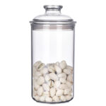 1 L Acrylic Food Storage Sealed Container with Knobbed Lid Kitchen and Pantry Jar Organization for Dry Food Tea Coffee Powder and Sugar 1 Piece