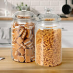 1 L Acrylic Food Storage Sealed Container with Knobbed Lid Kitchen and Pantry Jar Organization for Dry Food Tea Coffee Powder and Sugar 1 Piece - Image 2