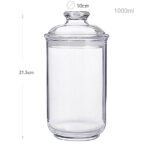 1 L Acrylic Food Storage Sealed Container with Knobbed Lid Kitchen and Pantry Jar Organization for Dry Food Tea Coffee Powder and Sugar 1 Piece - Image 3