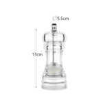 13 CM Acrylic Salt and Spices Mill Grinder Manual Kitchen Grinding Tool for Spices Condiment Salt and Pepper 1 Piece Transparent - Image 3