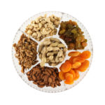 31 CM Acrylic Serving Tray with Lid Round Storage Container with 6 Compartments Multipurpose Platter for Dried Fruit Appetizers and Nuts 1 Piece - Image 2