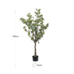 140 CM Artificial Eucalyptus Tree Fake Eucalyptus Plant Faux Tree for Home Decor Office Hotel Indoor and Outdoor Decoration 1 Piece Green - Image 3