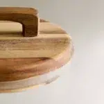 1.1 L Borosilicate Glass Food Storage Container with Airtight Wooden Lid and Silicone Ring for Coffee Flour Sugar and Spices 1 Piece - Image 2