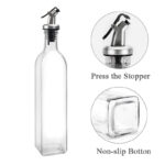 Borosilicate Glass Oil and Vinegar Dispenser Bottle with Snap On Leakproof Lid Perfect for Olive Oil Sesame Oil Vinegar and Soy Sauce 1 Piece - Image 4