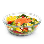 5.7 L Borosilicate Glass Salad Bowl Multipurpose Pyrex Heat Resistant Bowls Suitable for Fruits Grains Flour Mixture Cream and Desserts 1 Piece