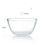 1 L Borosilicate Glass Salad Bowl Multipurpose Pyrex Heat Resistant Bowls Suitable for Fruits Grains Flour Mixture Cream and Desserts 1 Piece - Image 3