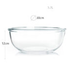 5.7 L Borosilicate Glass Salad Bowl Multipurpose Pyrex Heat Resistant Bowls Suitable for Fruits Grains Flour Mixture Cream and Desserts 1 Piece - Image 3