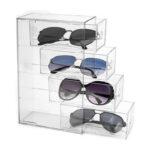 Clear Acrylic Cosmetic Organizer with 4 Drawers Multipurpose Drawers Organizer for Eyeglasses Display Jewelry Watch Perfume and Vanity 1 Piece