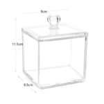 Clear Acrylic Stackable Cotton Ball and Swab Holder Organizer Multipurpose Container for Cotton Pad Q-Tips Makeup Pads and Hair Accessories 1 Piece - Image 3