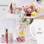 Clear Acrylic Stackable Cotton Ball and Swab Holder Organizer Multipurpose Container for Cotton Pad Q-Tips Makeup Pads and Hair Accessories 1 Piece - Image 4