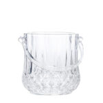 Acrylic Ice Bucket with Handle Wine Beer Champagne Cooler Buckets Portable Ice Container Bucket Mini Ice Cube Serving Holder 1 Piece Transparent