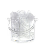 Acrylic Ice Bucket with Handle Wine Beer Champagne Cooler Buckets Portable Ice Container Bucket Mini Ice Cube Serving Holder 1 Piece Transparent