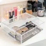 Clear Acrylic Rectangular Drawer Box with Lid Multipurpose Storage Organizer Drawers for Makeup Cosmetics Vanities and Accessories 1 Piece - Image 2