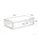 Clear Acrylic Rectangular Drawer Box with Lid Multipurpose Storage Organizer Drawers for Makeup Cosmetics Vanities and Accessories 1 Piece - Image 3