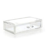 Clear Acrylic Rectangular Drawer Box with Lid Multipurpose Storage Organizer Drawers for Makeup Cosmetics Vanities and Accessories 1 Piece