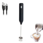Handheld Electric Milk Frother 3 Mixing Modes Rechargeable Mini Whisk Foam Maker for Coffee Cappuccino Latte and Hot Chocolate 1 Piece Black