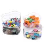 Heart Shaped Clear Acrylic Box with Lid Jewelry Display Box Multipurpose Storage Box Holder for Jewelry Ring Candies and Beads 1 Piece - Image 2