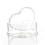 Heart Shaped Clear Acrylic Box with Lid Jewelry Display Box Multipurpose Storage Box Holder for Jewelry Ring Candies and Beads 1 Piece