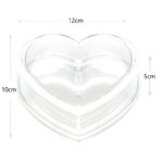 Heart Shaped Clear Acrylic Box with Lid Jewelry Display Box Multipurpose Storage Box Holder for Jewelry Ring Candies and Beads 1 Piece - Image 3