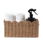 30 CM Multipurpose Handmade Wicker Storage Basket Handwoven Paper Rope Organizer Baskets for Living Room Bedroom Bathroom and Kitchen 1 Piece - Image 2
