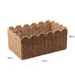 42 CM Multipurpose Handmade Wicker Storage Basket Handwoven Paper Rope Organizer Baskets for Living Room Bedroom Bathroom and Kitchen 1 Piece - Image 3