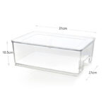 31 CM Multipurpose Acrylic Storage Box with Lid Transparent Stackable Organizer Bin Storage Container for Kitchen Refrigerator and Cabinet 1 Piece - Image 3